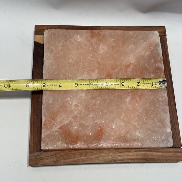 Himalayan Pink Rock Salt Block for Grilling, Searing, Cooking, BBQ & Wood Frame - Picture 6 of 9